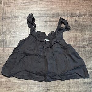 Elegant Black Ruffled Women's Top